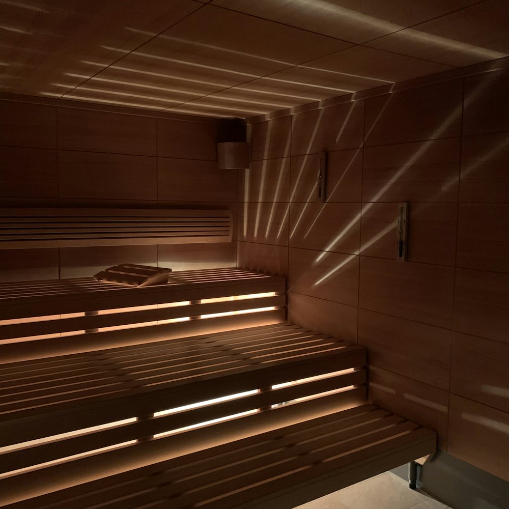 Sauna bench seating